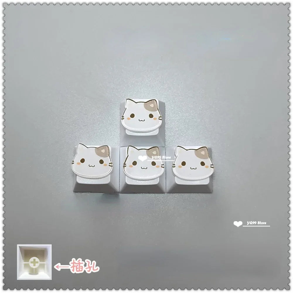 Cat Paw Keycaps for Mechanical Keyboards – 4-Piece Set
