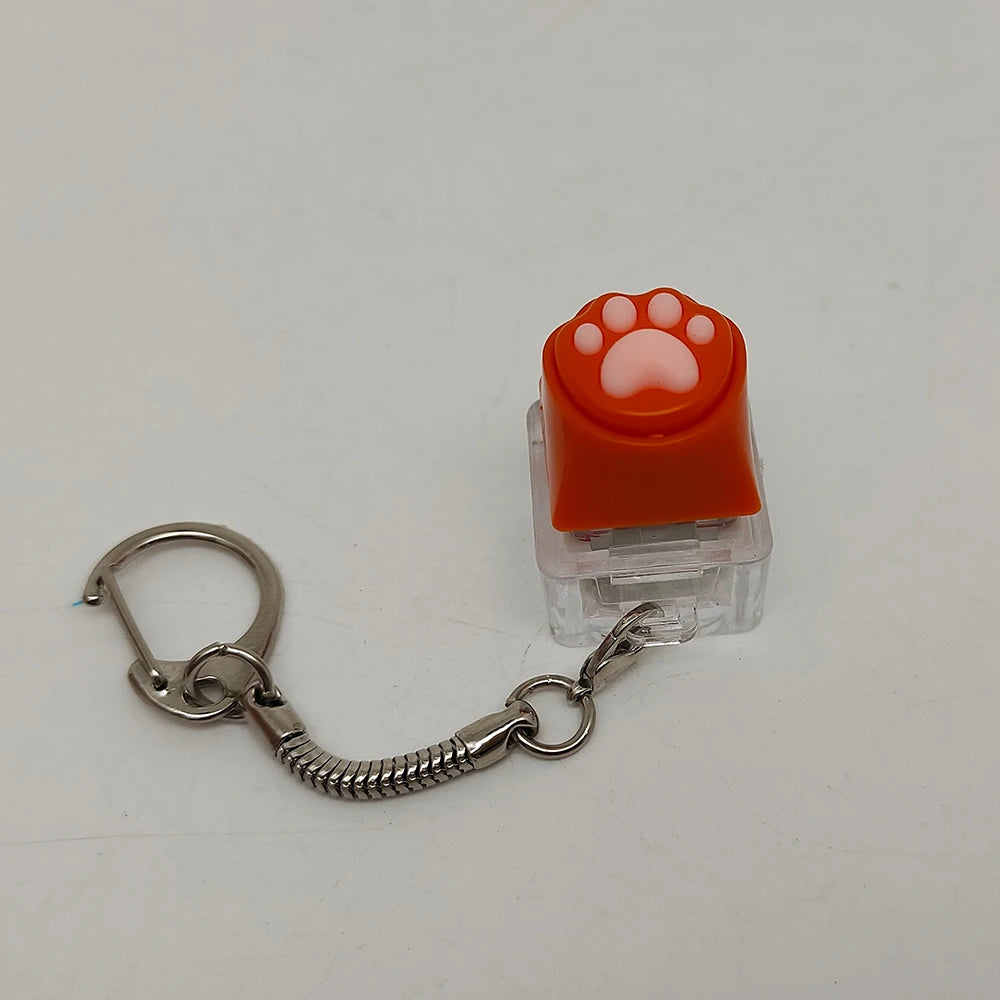 Cute Cat Paw Clicker Keychain – Mini Stress-Relief Fidget Toy