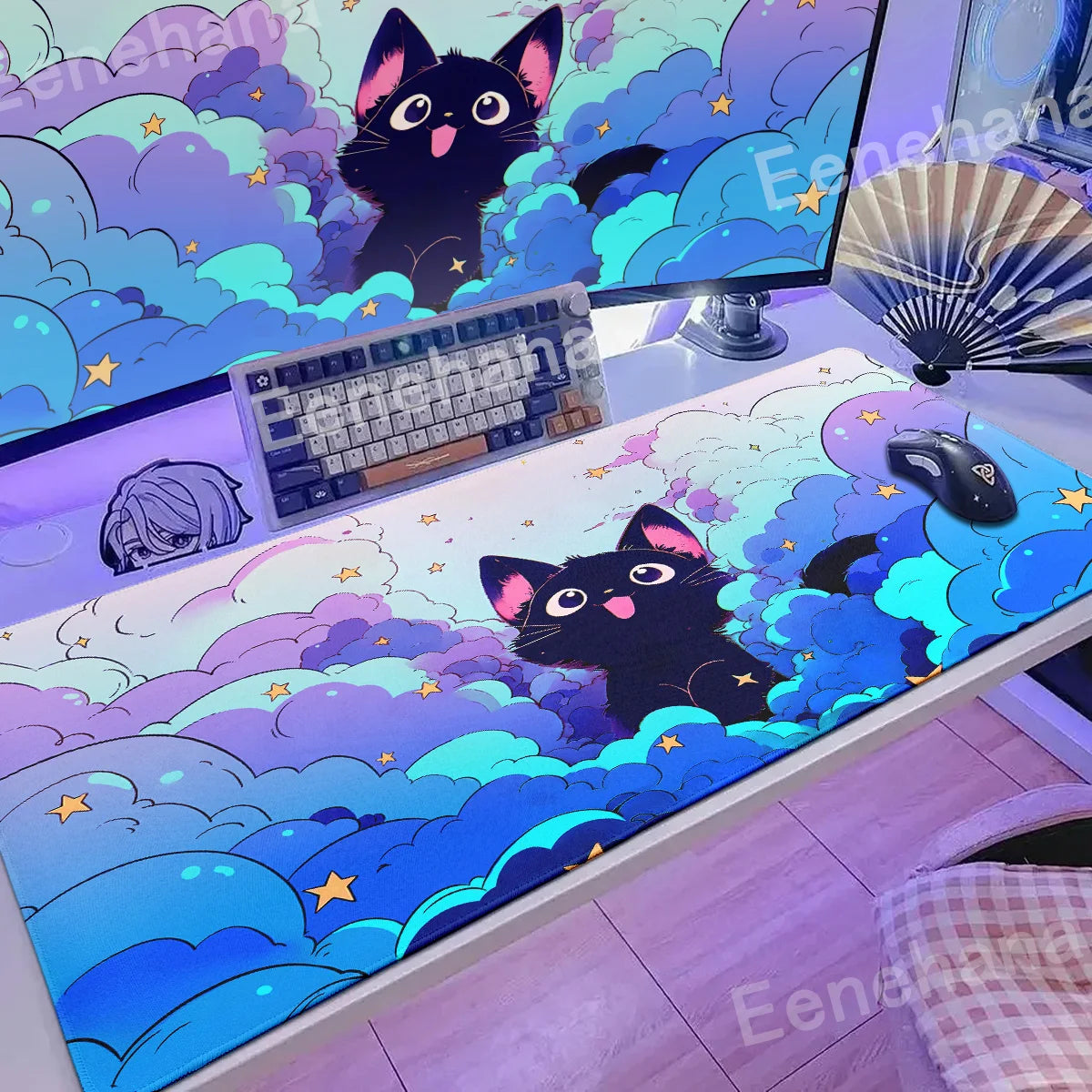 Cloud Cat Desk Mat