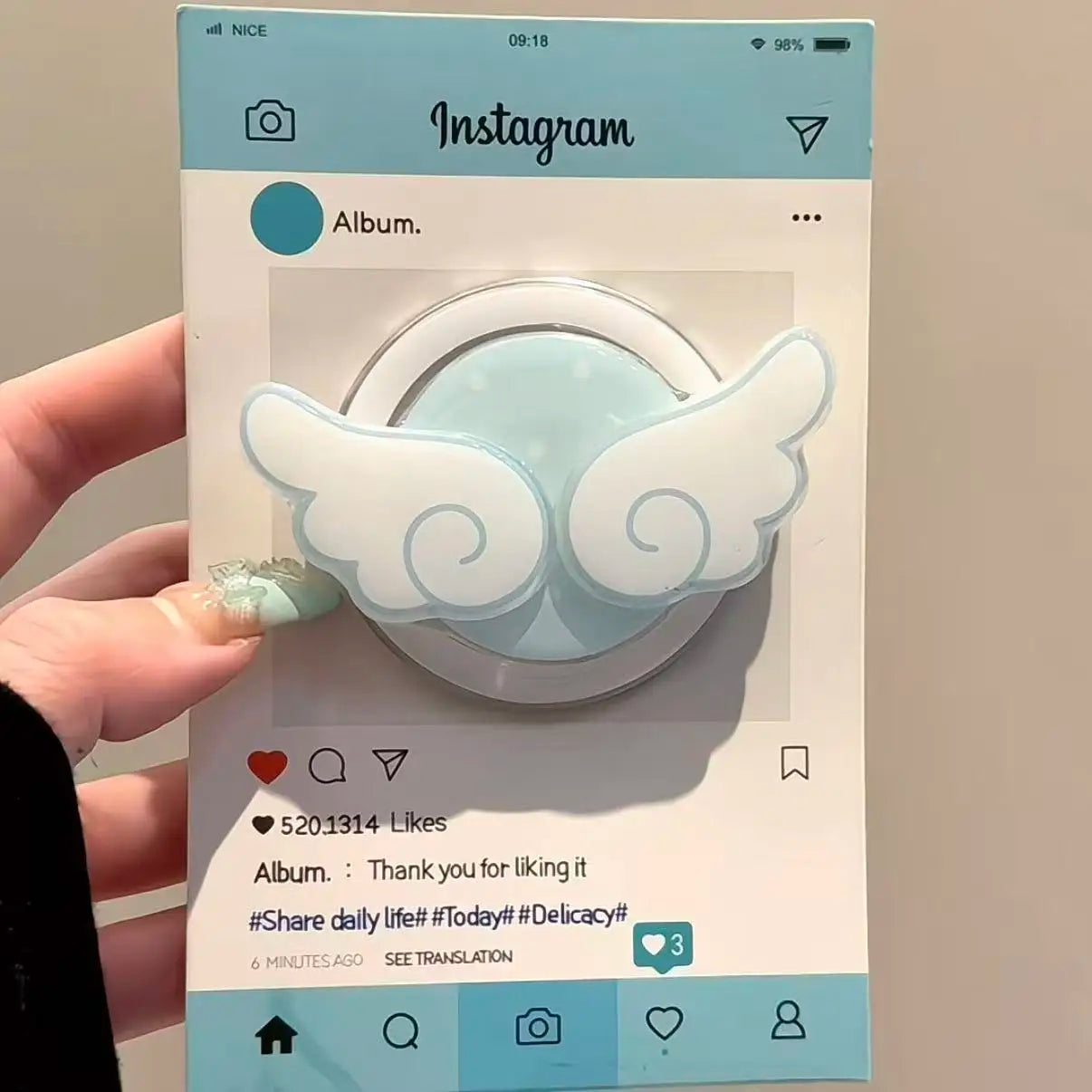 Cute Angel Wings Magnetic Phone Grip & Foldable Stand