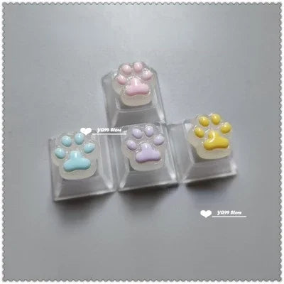 Cat Paw Keycaps for Mechanical Keyboards – 4-Piece Set