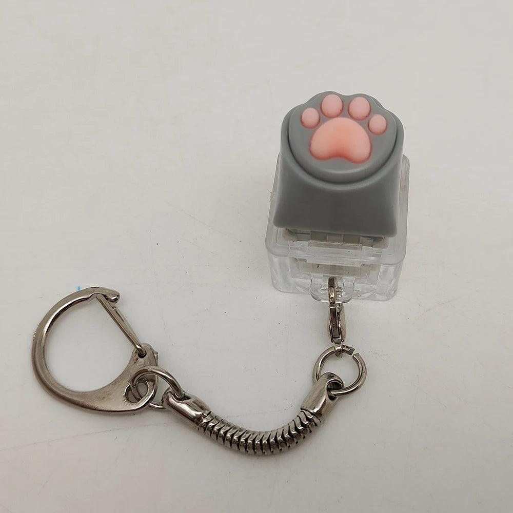 Cute Cat Paw Clicker Keychain – Mini Stress-Relief Fidget Toy