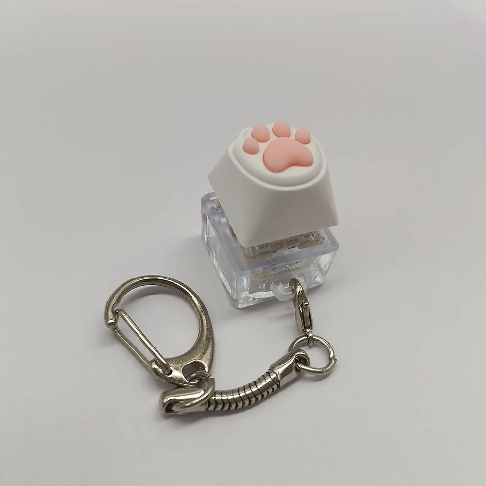 Cute Cat Paw Clicker Keychain – Mini Stress-Relief Fidget Toy