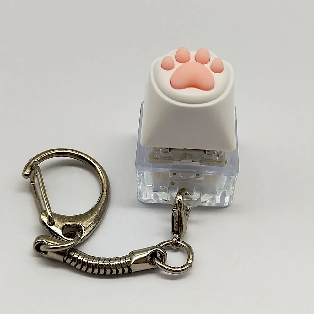 Cute Cat Paw Clicker Keychain – Mini Stress-Relief Fidget Toy