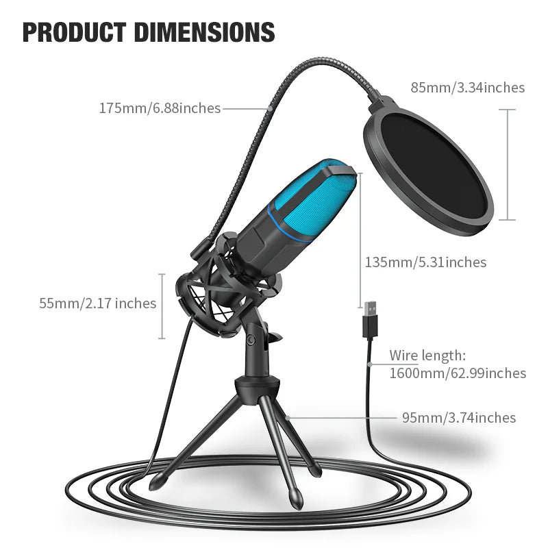 GlowCast RGB USB Microphone
