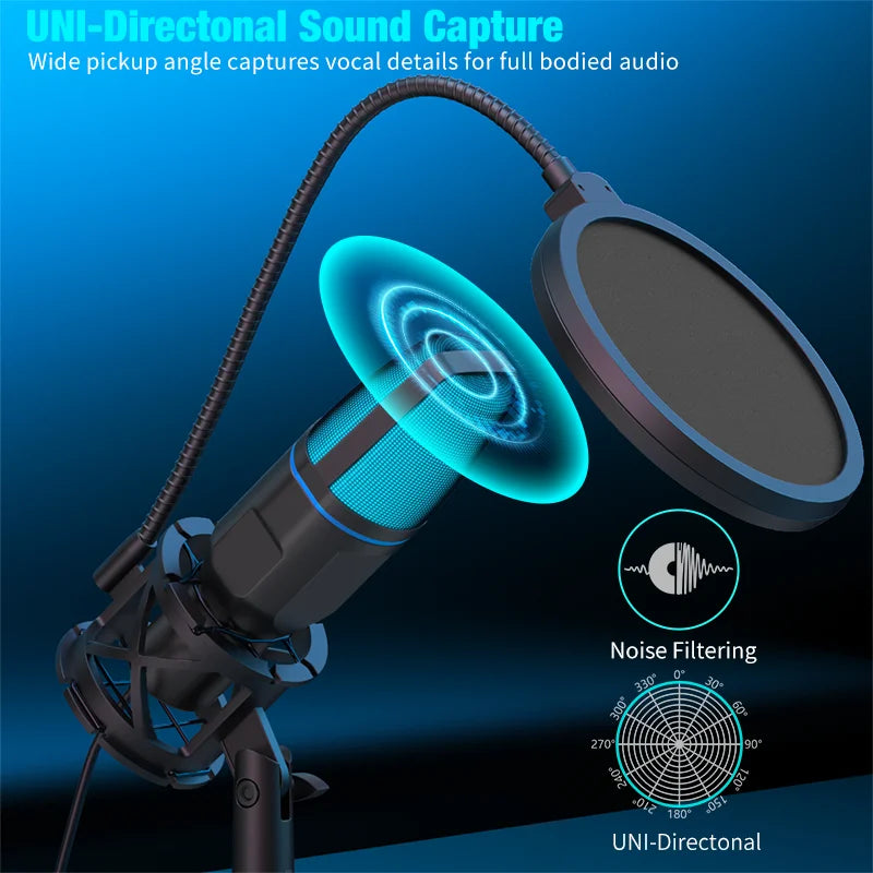 GlowCast RGB USB Microphone